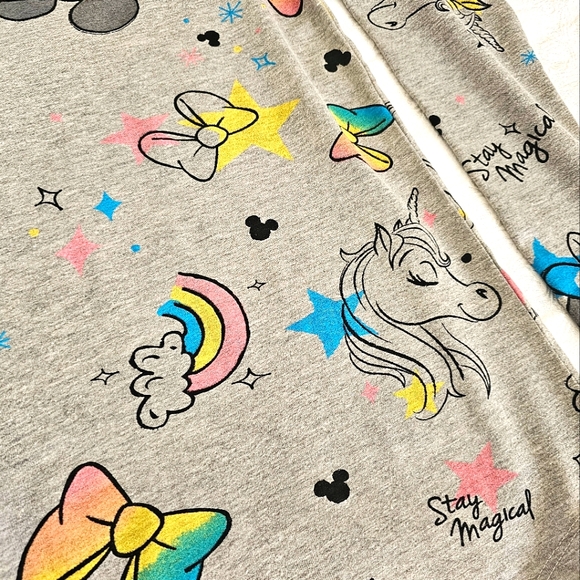 Disney Girls Minnie Mouse, Bows, Rainbows, and Unicorns Long Sleeve T shirt NEW - Picture 2 of 6